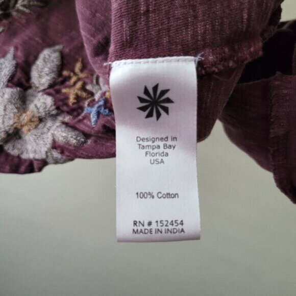 Caite Anthropologie Embroidered Floral Boho Junia Top - Picture 5 of 5